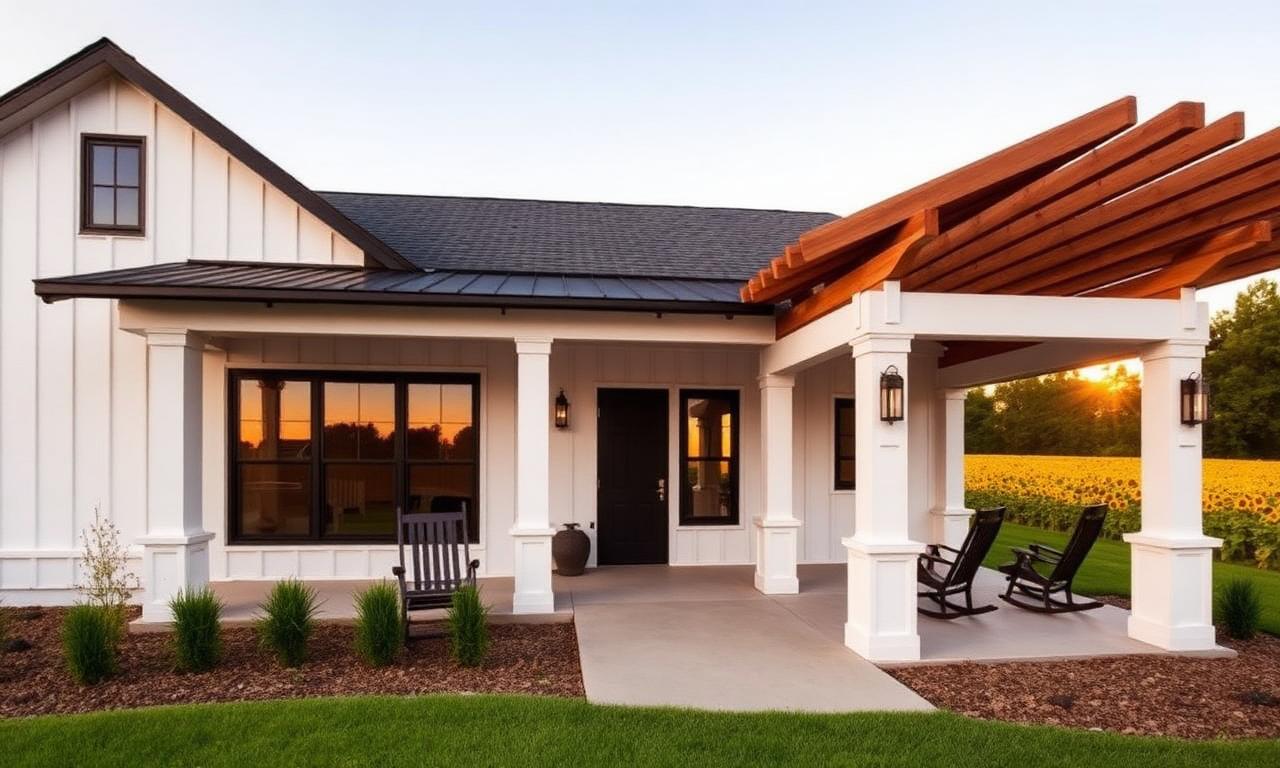 Custom patio shades and louvered pergola on a McKinney, TX home