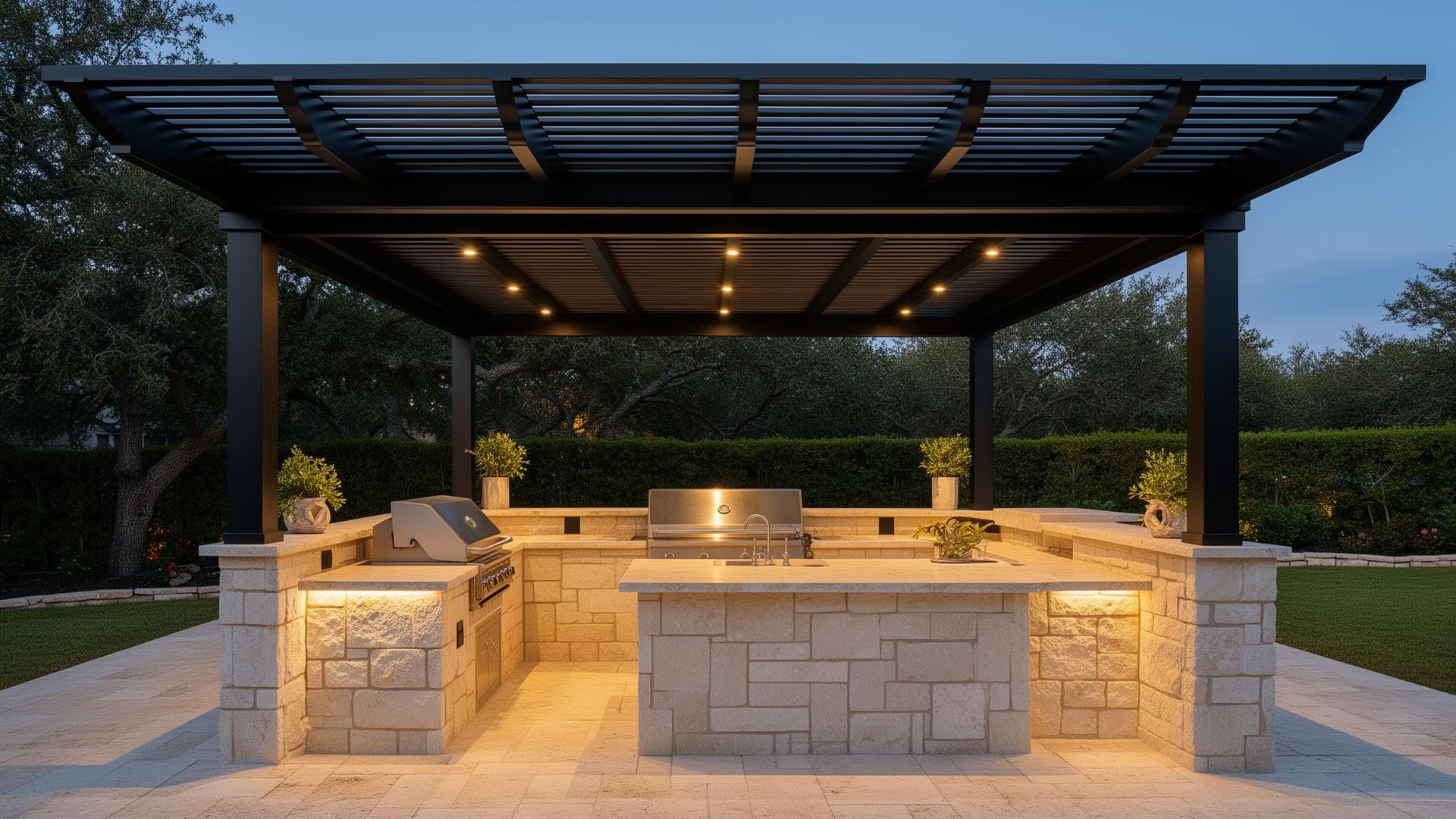 Louvered Pergola project in Colleyville