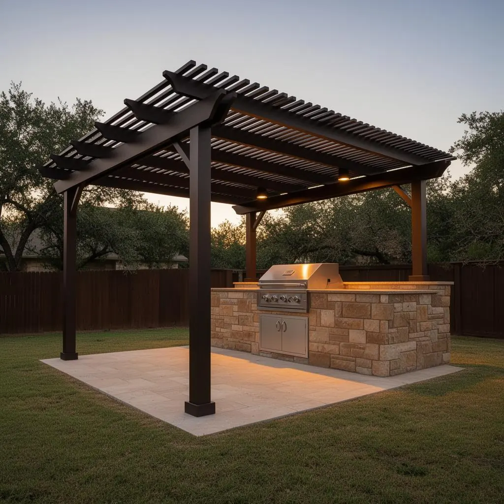 Louvered Pergola project in Colleyville