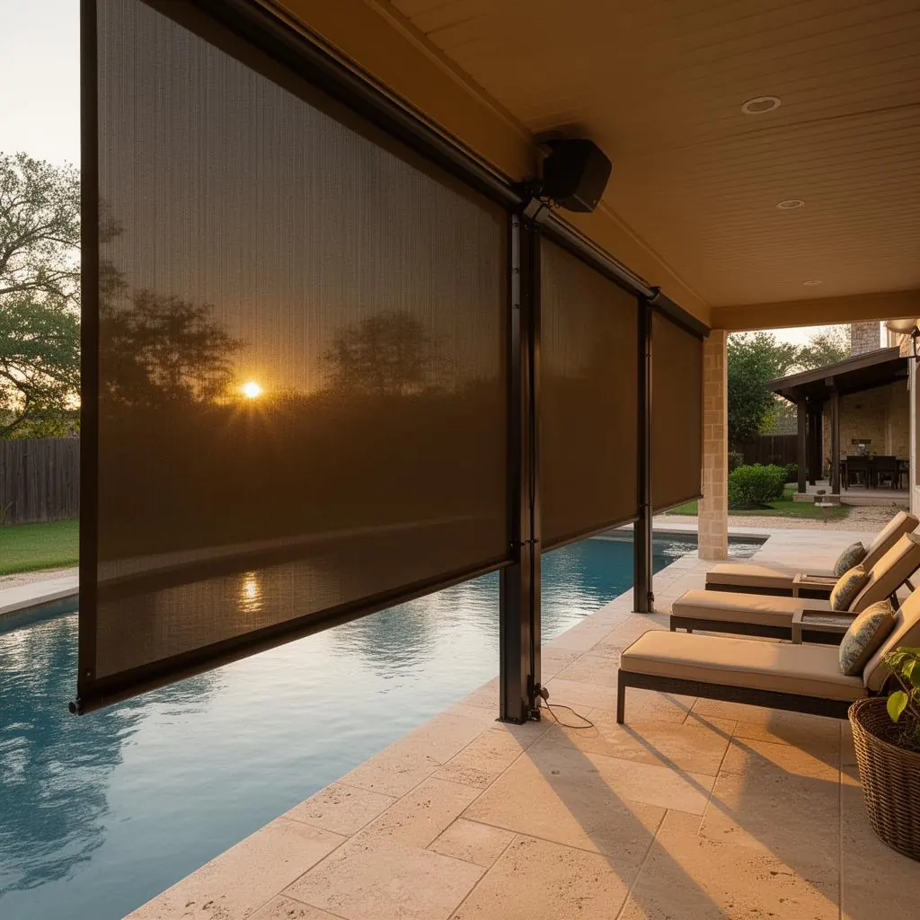 Zip Track Screens project in Frisco