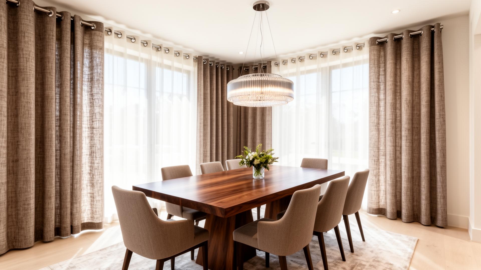 Custom Drapery in a DFW dining room