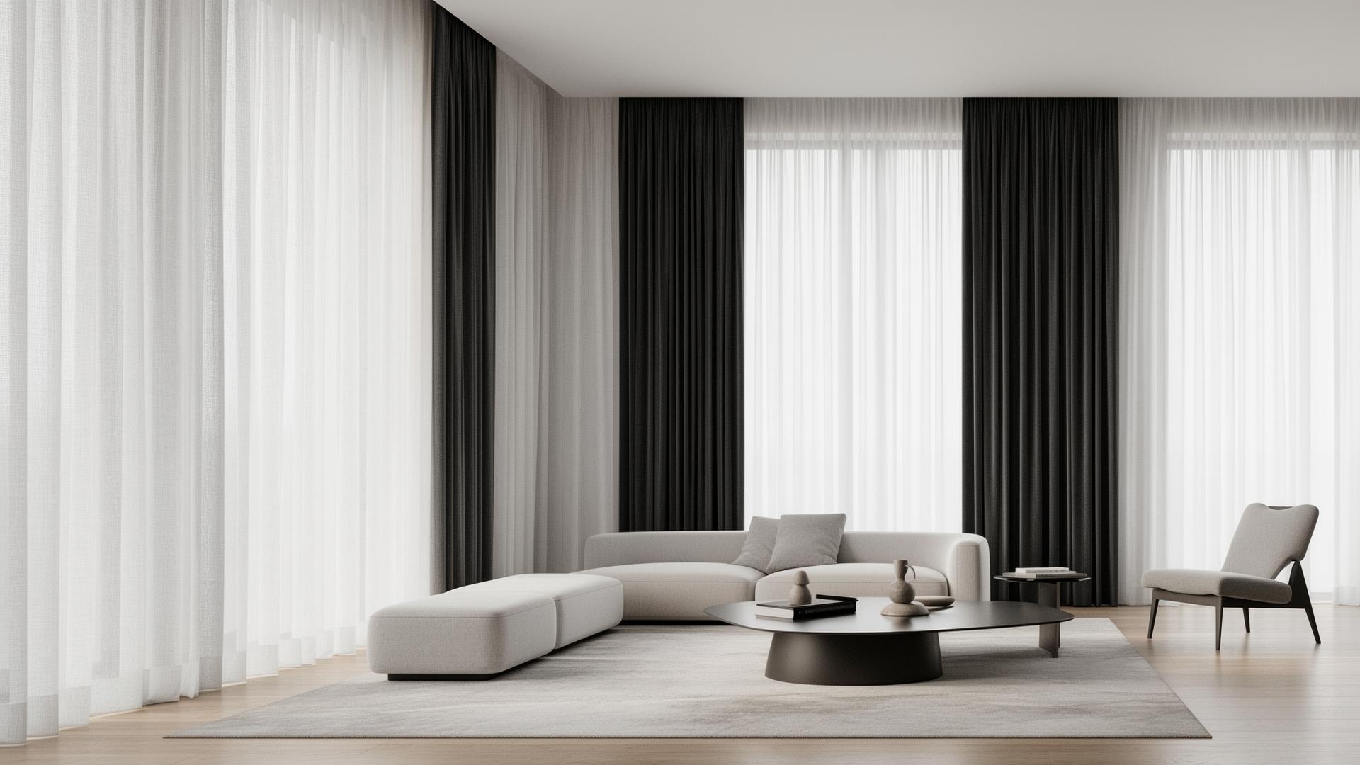 Custom Drapery in a DFW living room