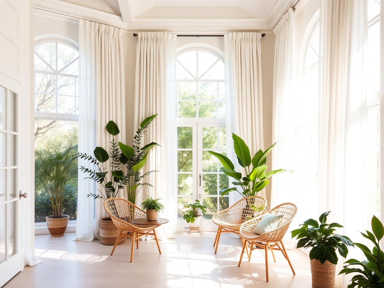 Custom Drapery in a DFW sunroom