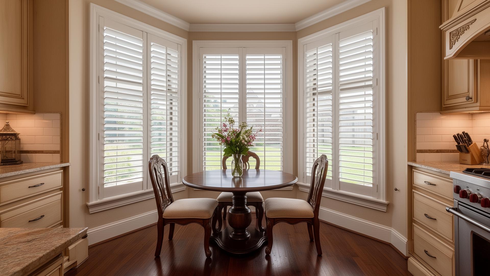 Plantation Shutters in a DFW kitchen