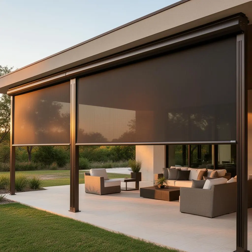 Motorized Zip Track Solar Screens